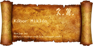 Kóbor Miklós névjegykártya